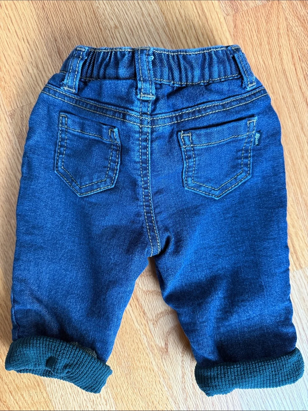 Baby Dark Blue Lined Denim Jeans